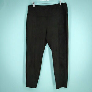 J. Jill Size Large L Black Wearever Collection Smooth Fit Faux Suede Leggings